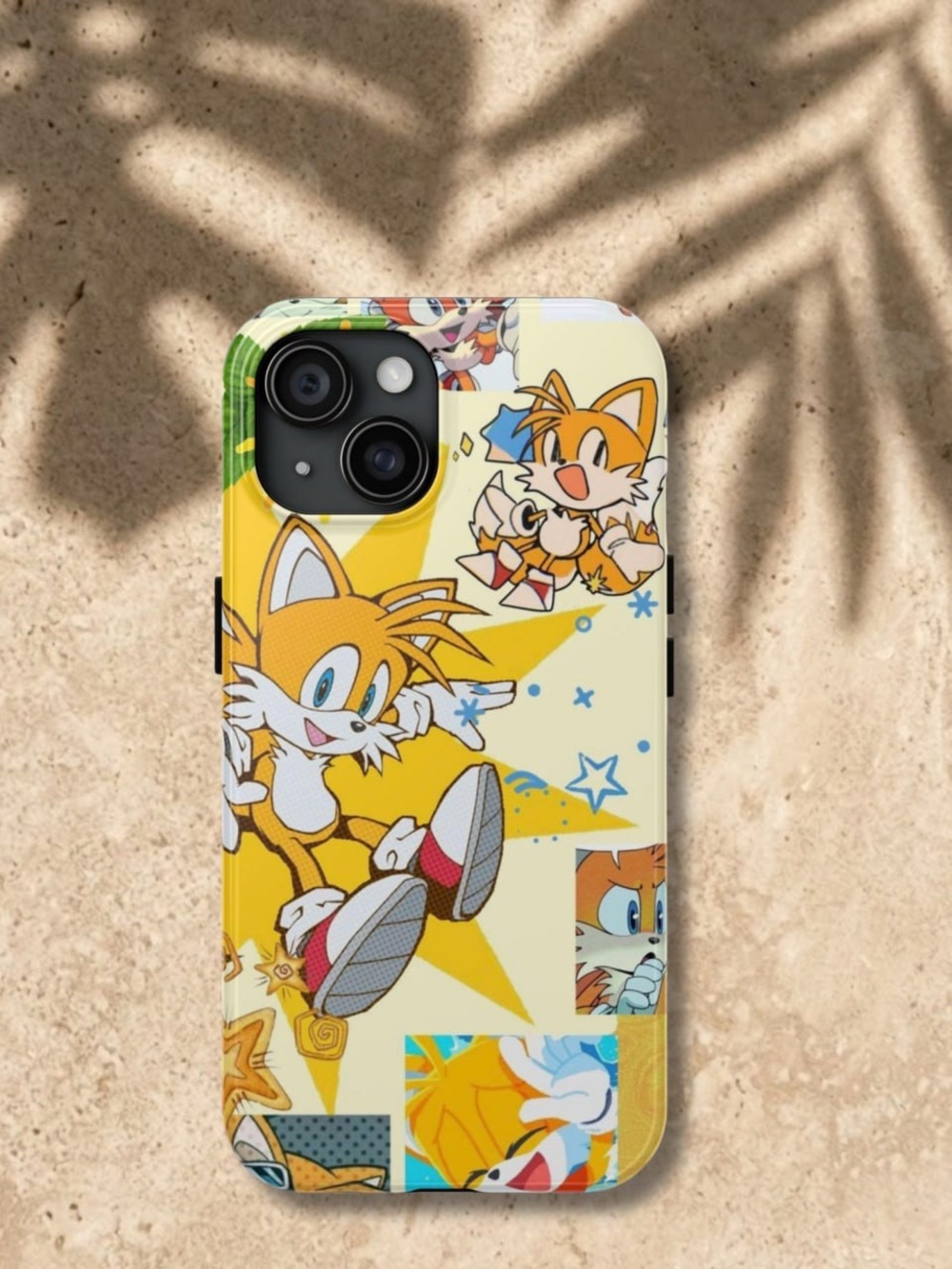 Yellow Cartoon Fox Graphic Phone Case - Unbranded